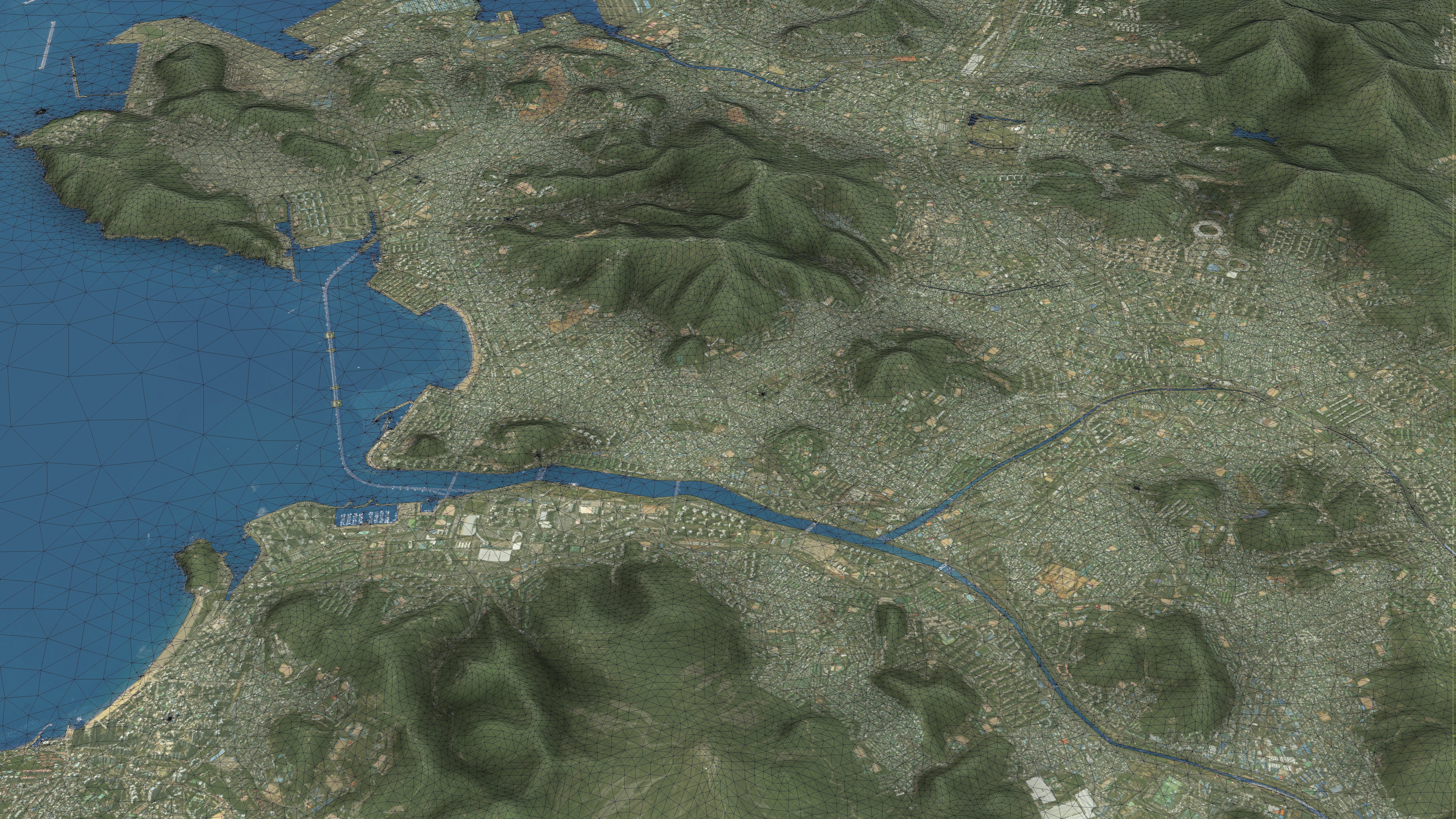 Busan - Topography Terrain Low-poly 3D model_13