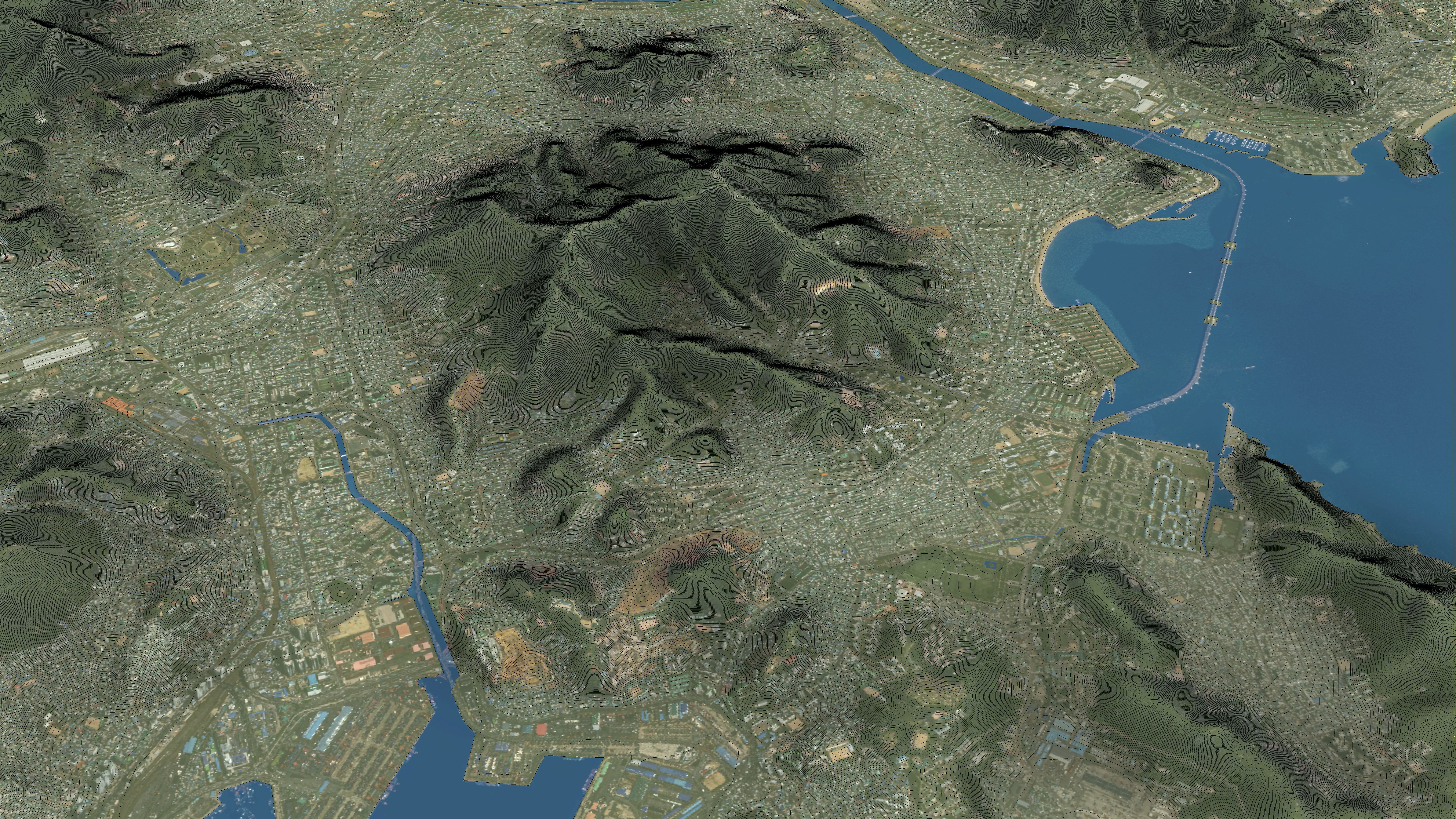 Busan - Topography Terrain Low-poly 3D model_17