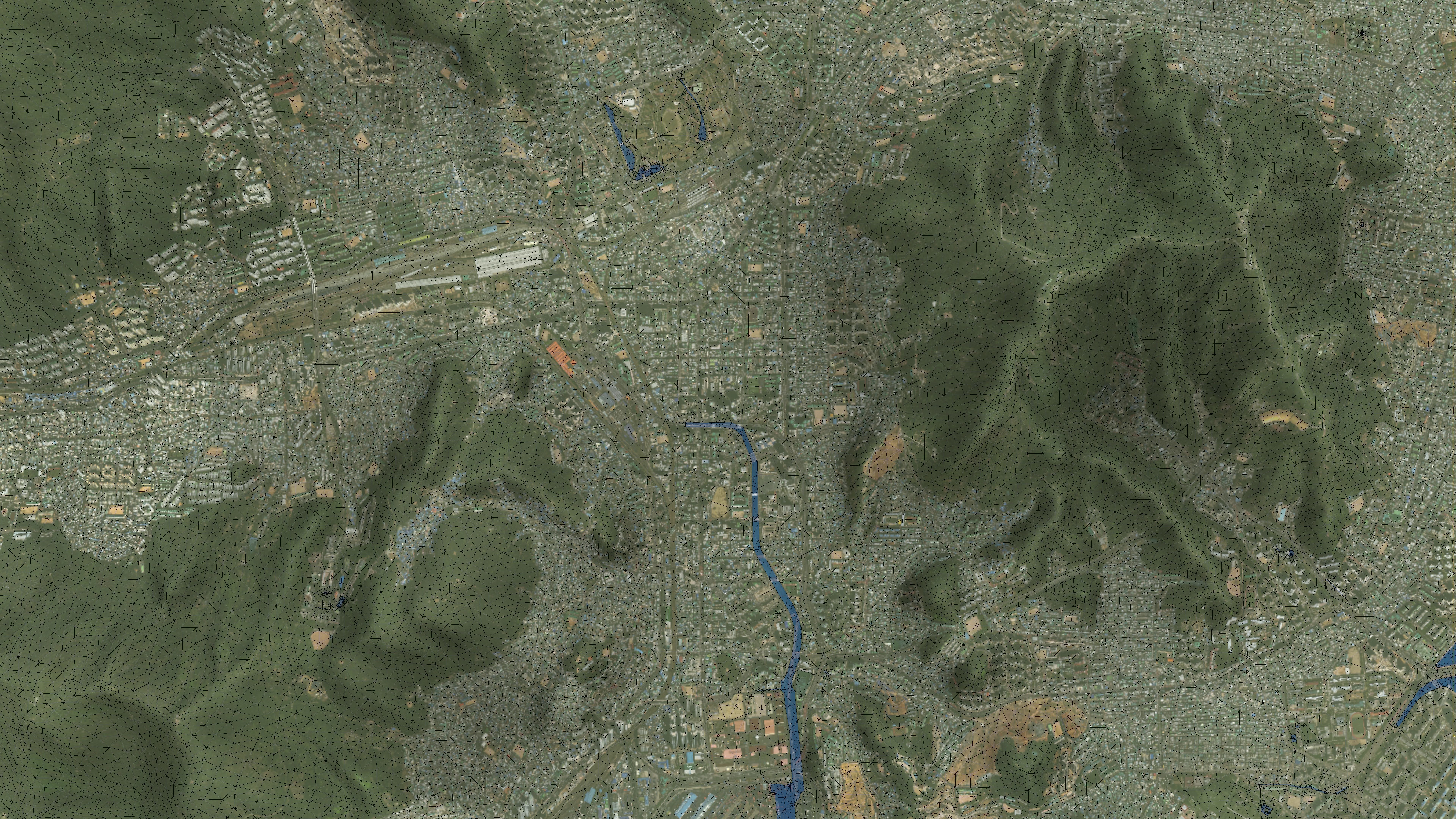 Busan - Topography Terrain Low-poly 3D model_1