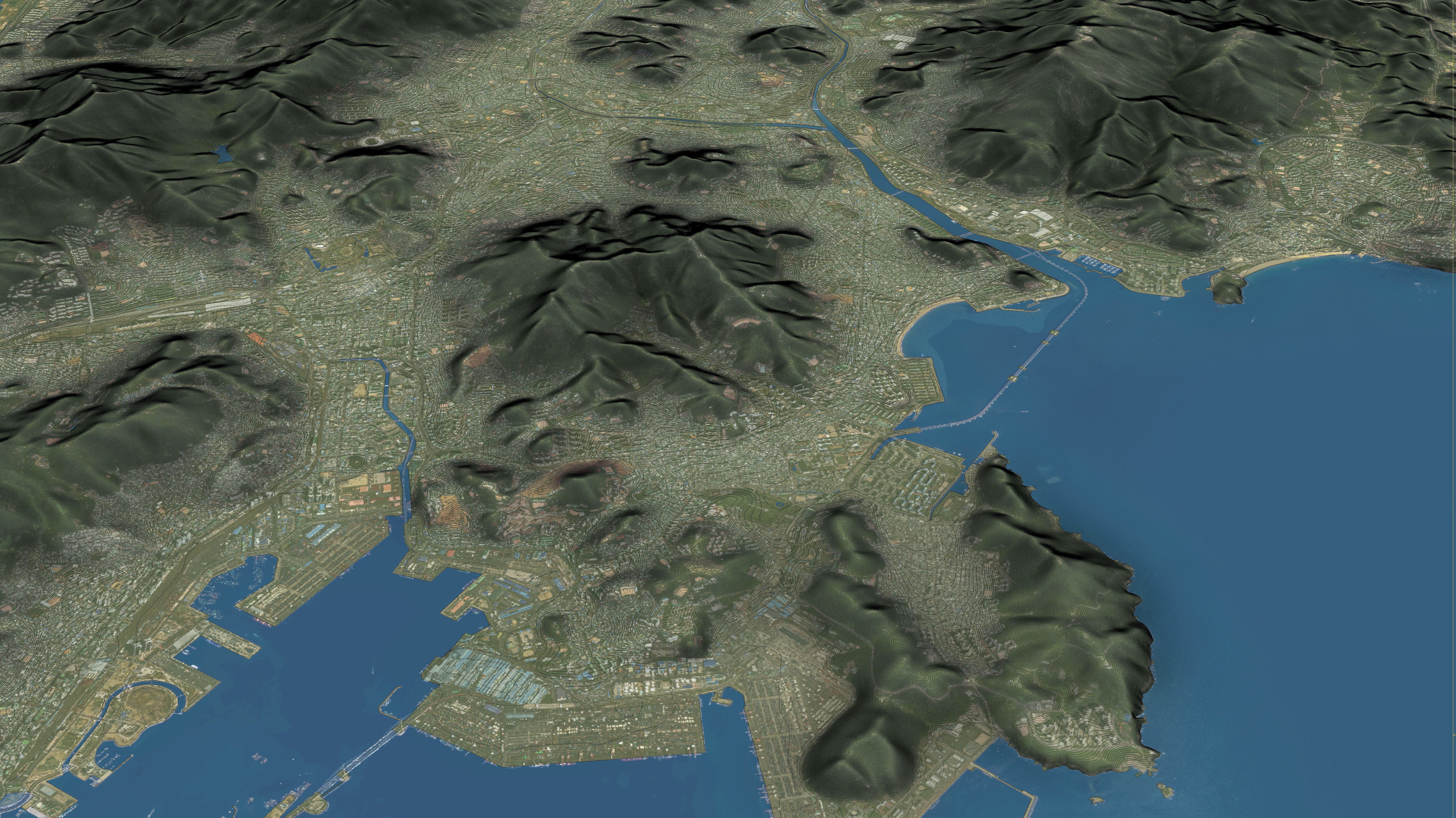 Busan - Topography Terrain Low-poly 3D model_23