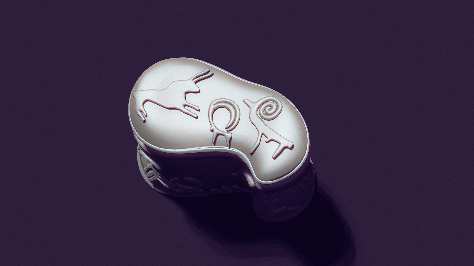 Asyk-Style Trinket Box with Petroglyphs for 3D Printing 3D print model_6