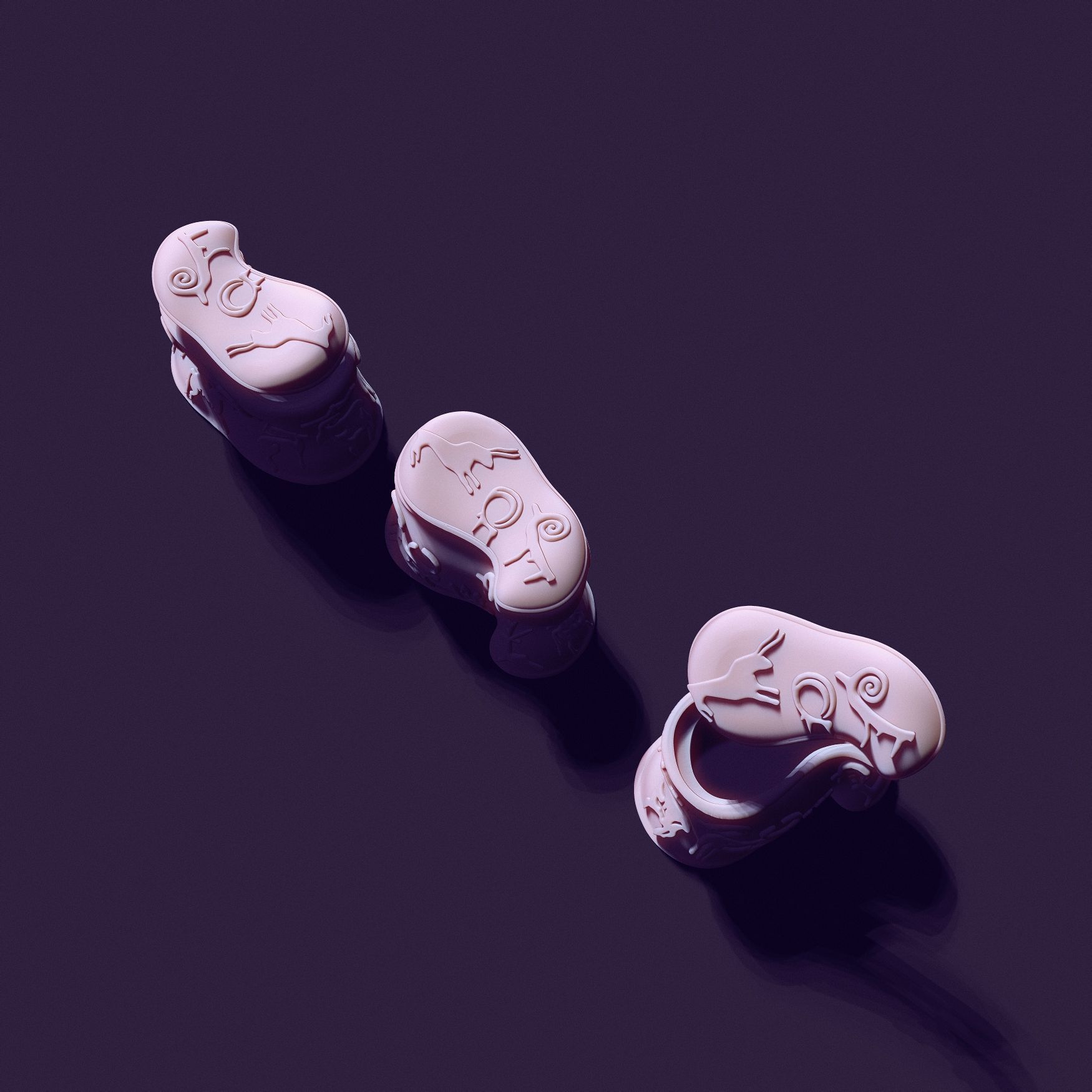 Asyk-Style Trinket Box with Petroglyphs for 3D Printing 3D print model_3