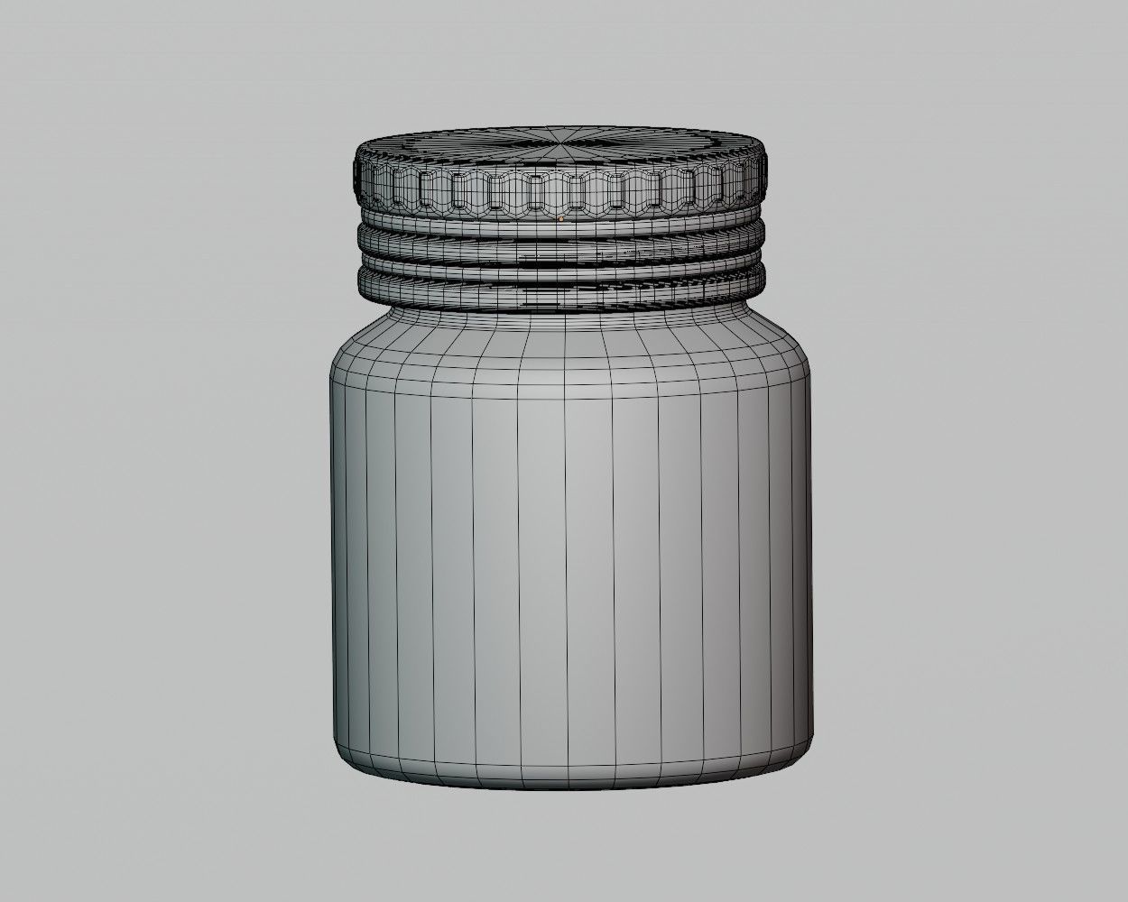 Cosmetic Jar Low-poly 3D model_5