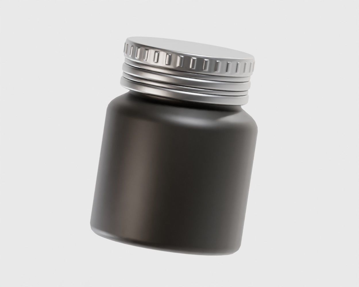 Cosmetic Jar Low-poly 3D model_4