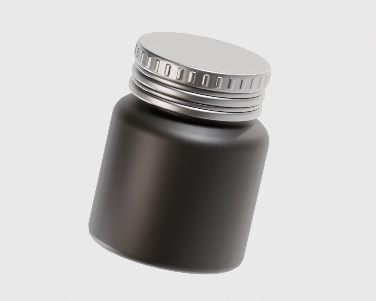 Cosmetic Jar Low-poly 3D model_2