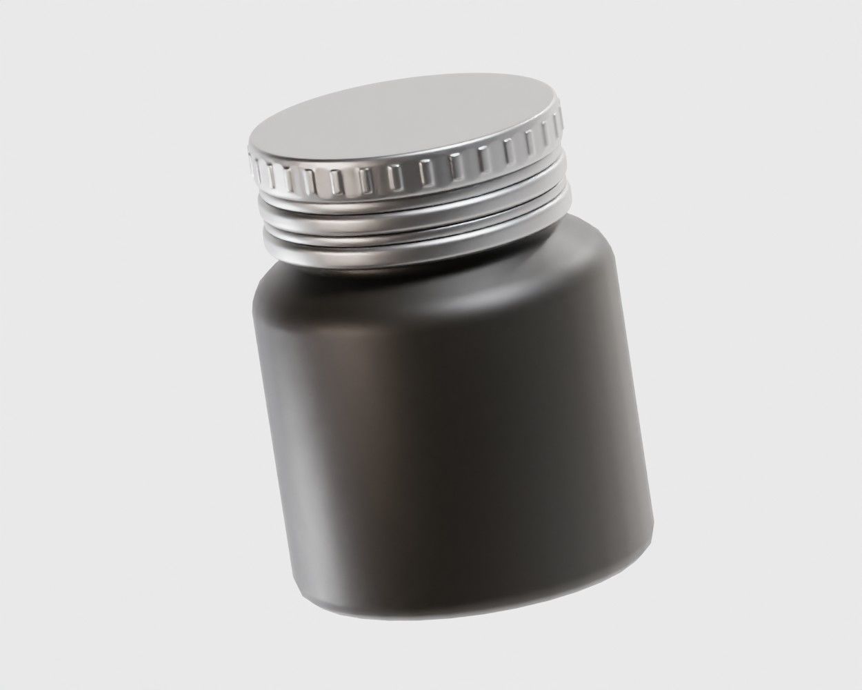 Cosmetic Jar Low-poly 3D model_3