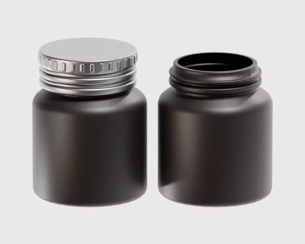 Cosmetic Jar Low-poly 3D model_0