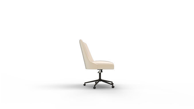 Tailored Task Chair Pearl Velvet 3D model 3