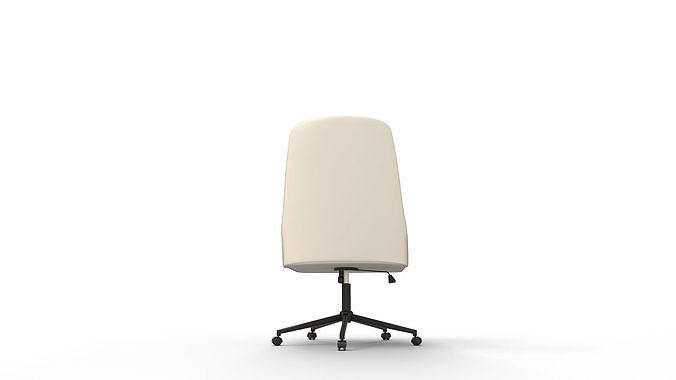 Tailored Task Chair Pearl Velvet 3D model 4