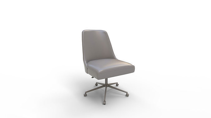 Tailored Task Chair Pearl Velvet 3D model 5