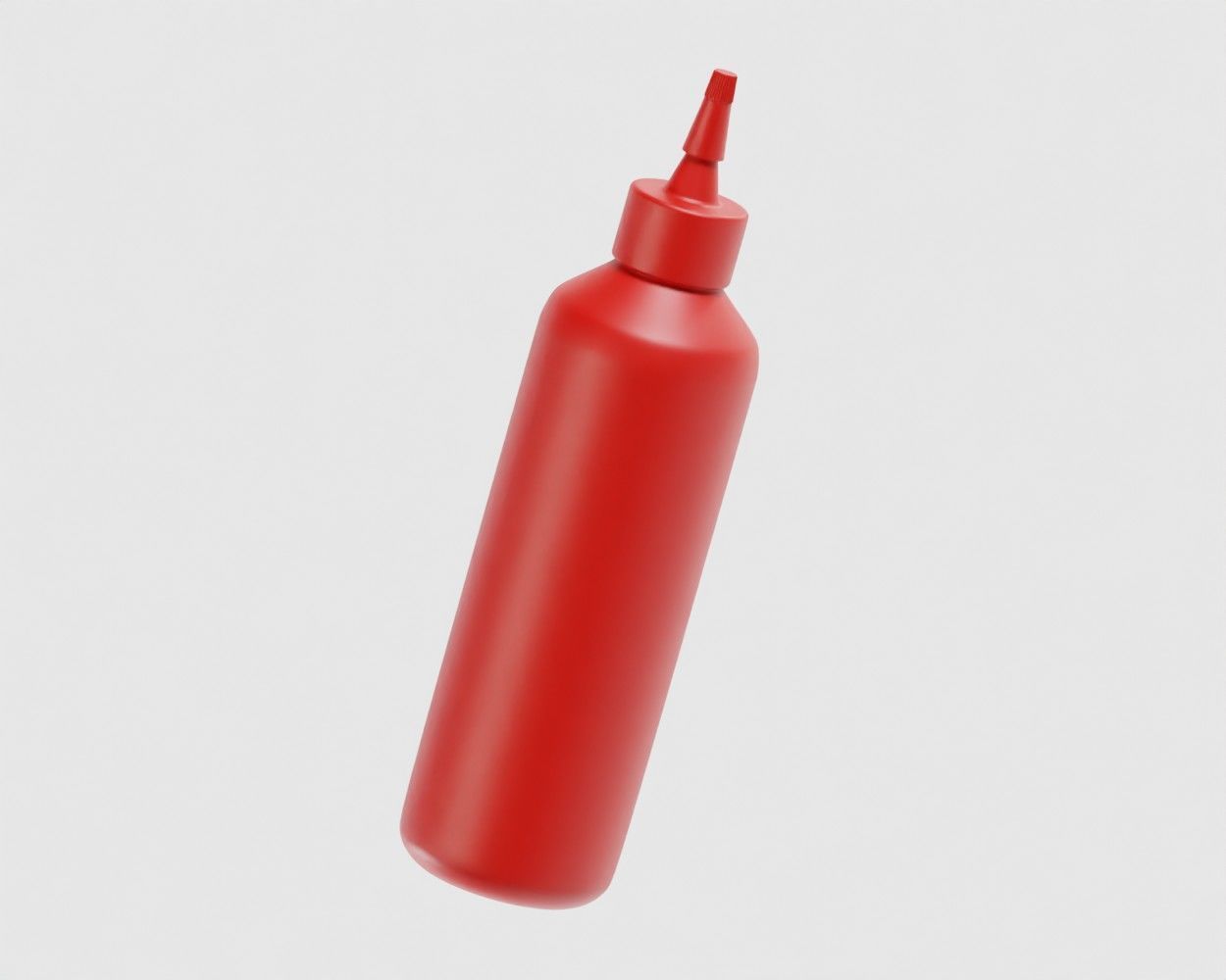 Condiment Bottle Low-poly 3D model_1