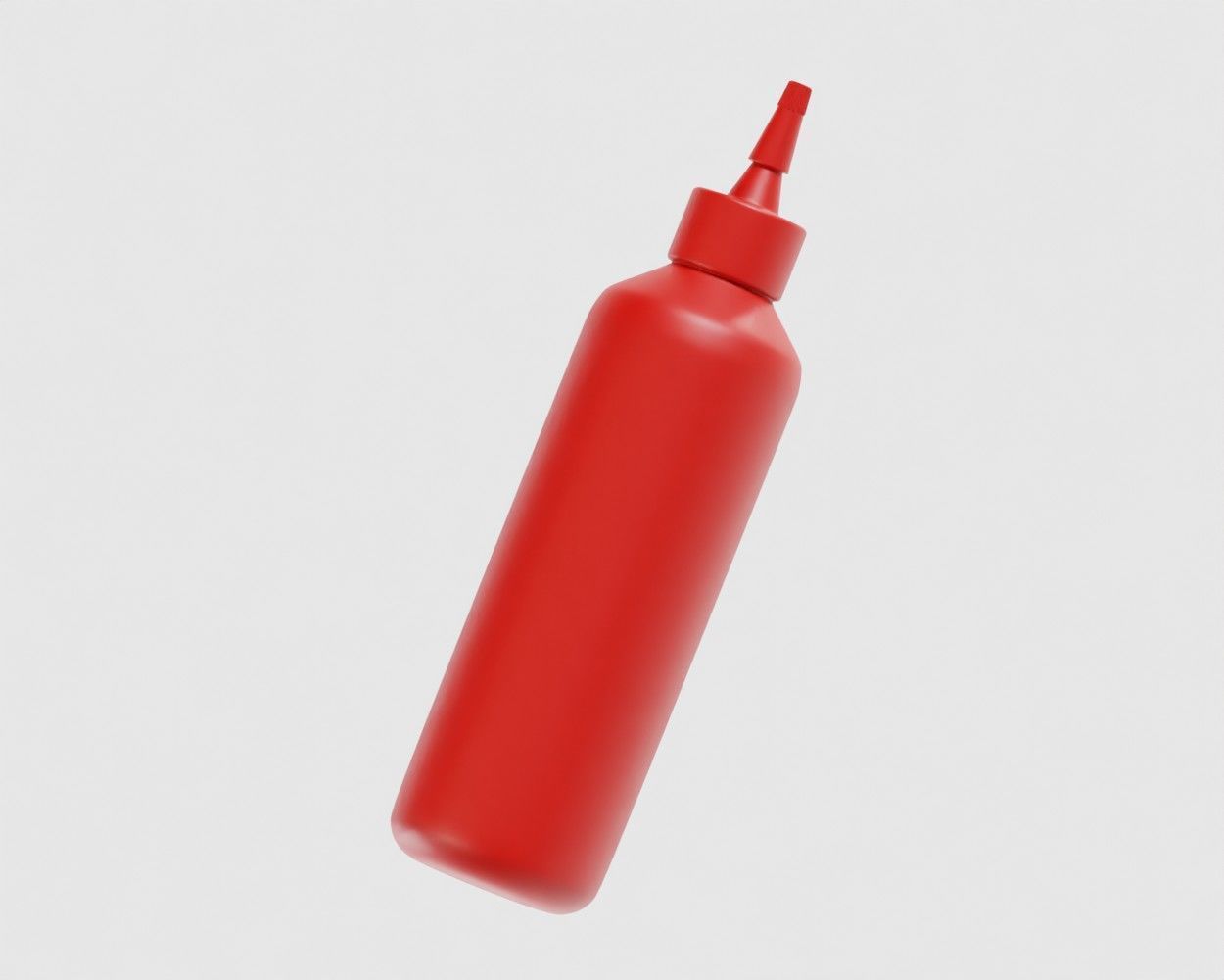 Condiment Bottle Low-poly 3D model_4