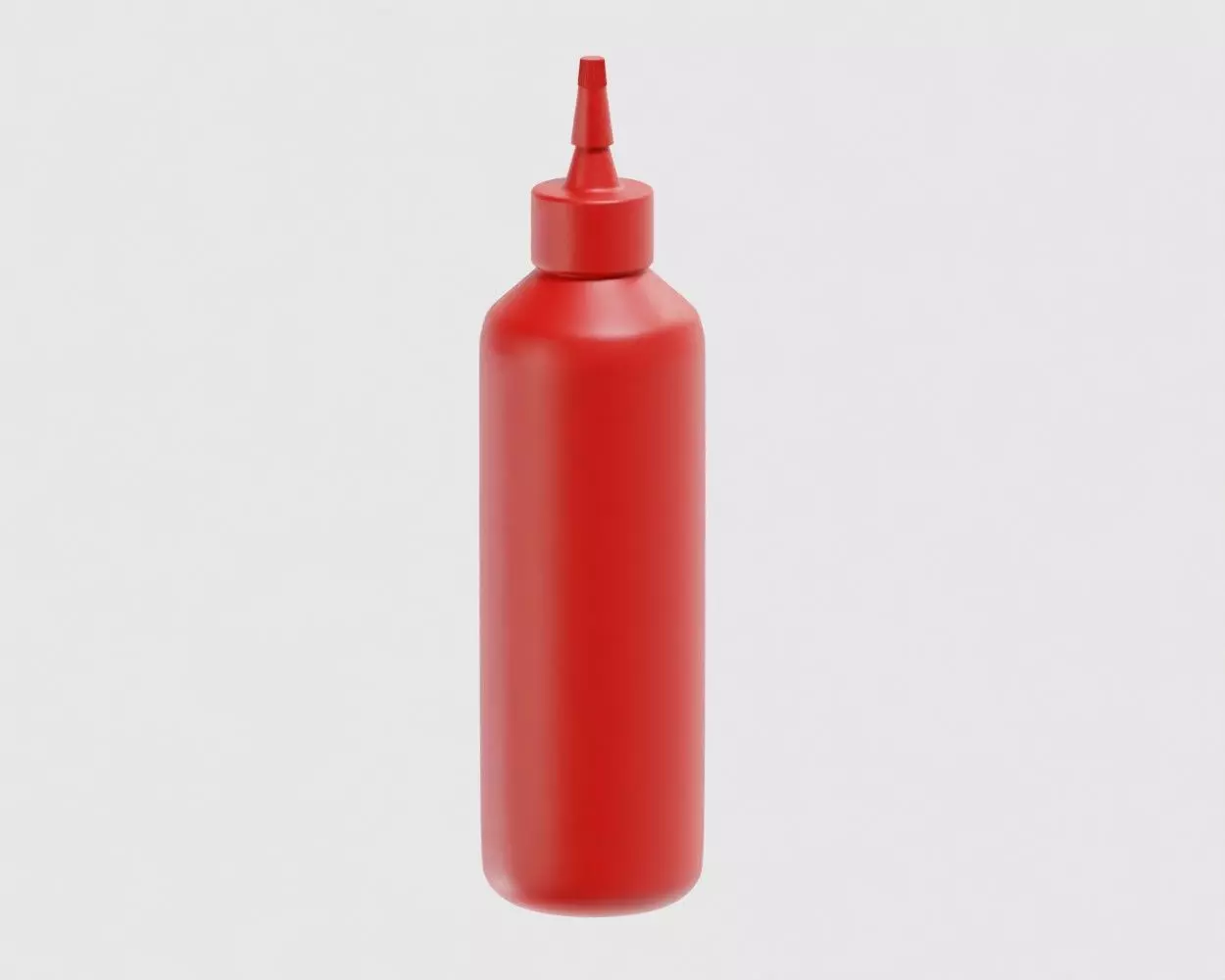 Condiment Bottle Low-poly 3D model_0
