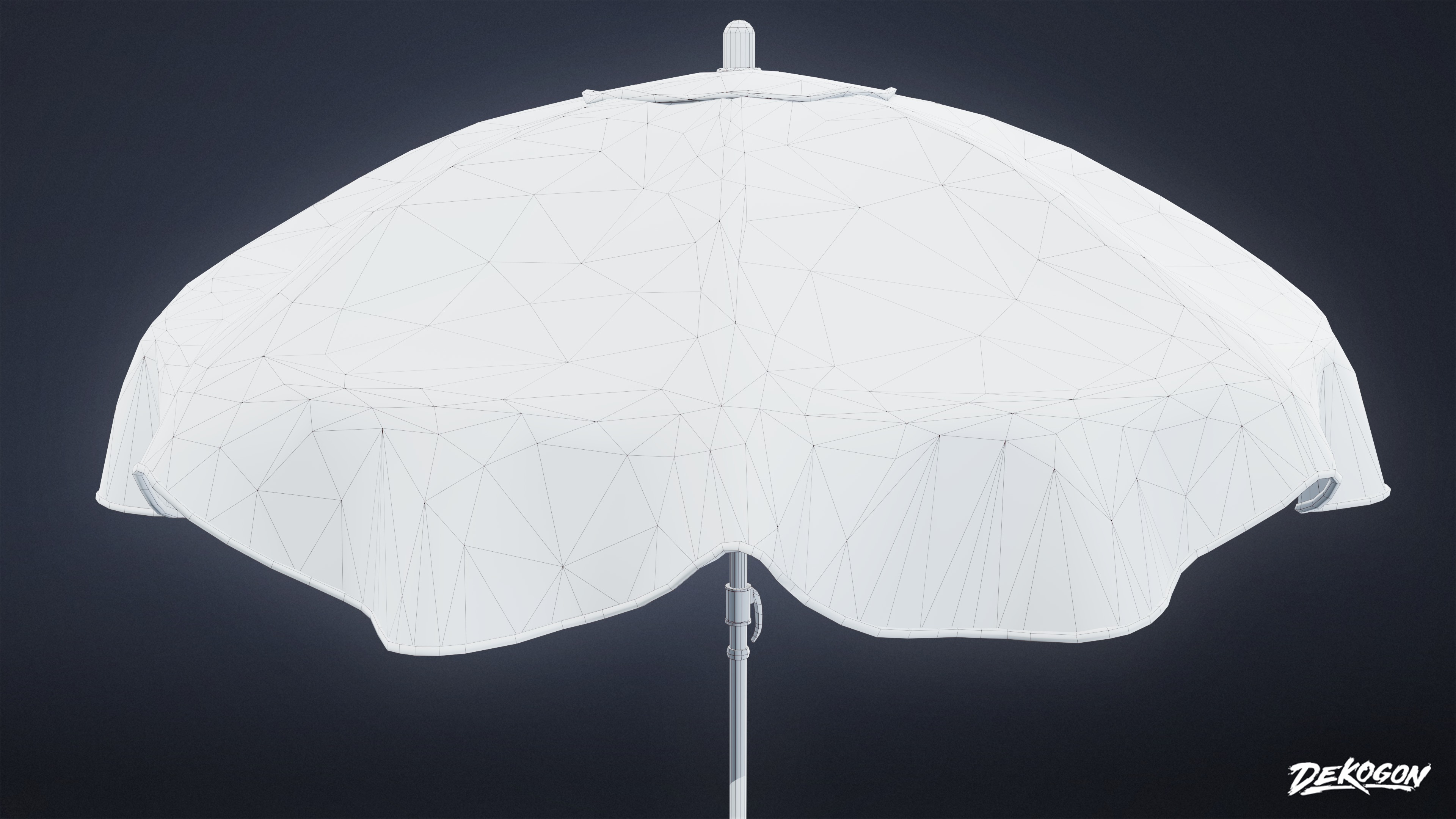 MOTEL - Umbrella Table 01 - LOW POLY AND NANITE Low-poly 3D model_9