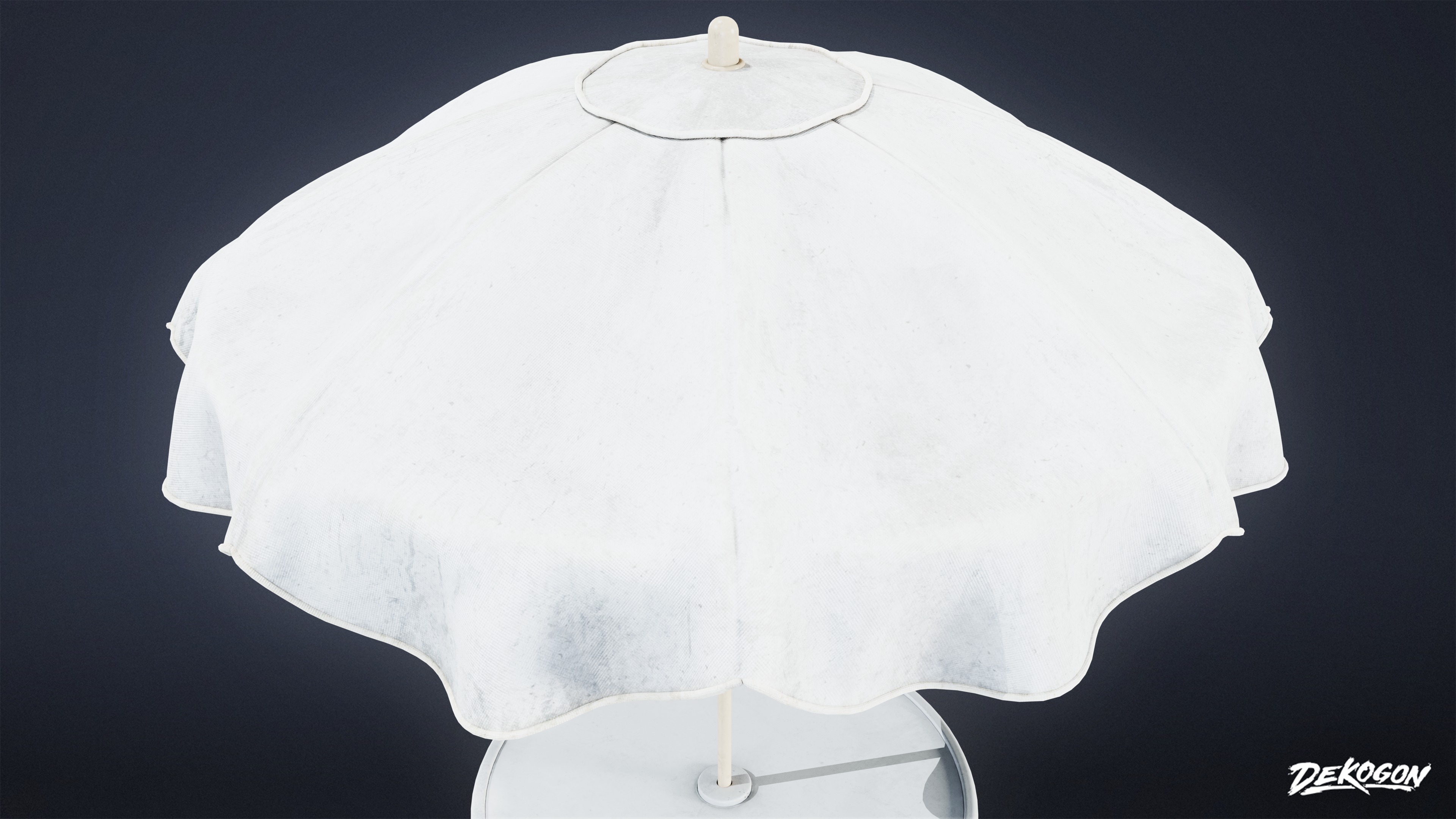 MOTEL - Umbrella Table 01 - LOW POLY AND NANITE Low-poly 3D model_5