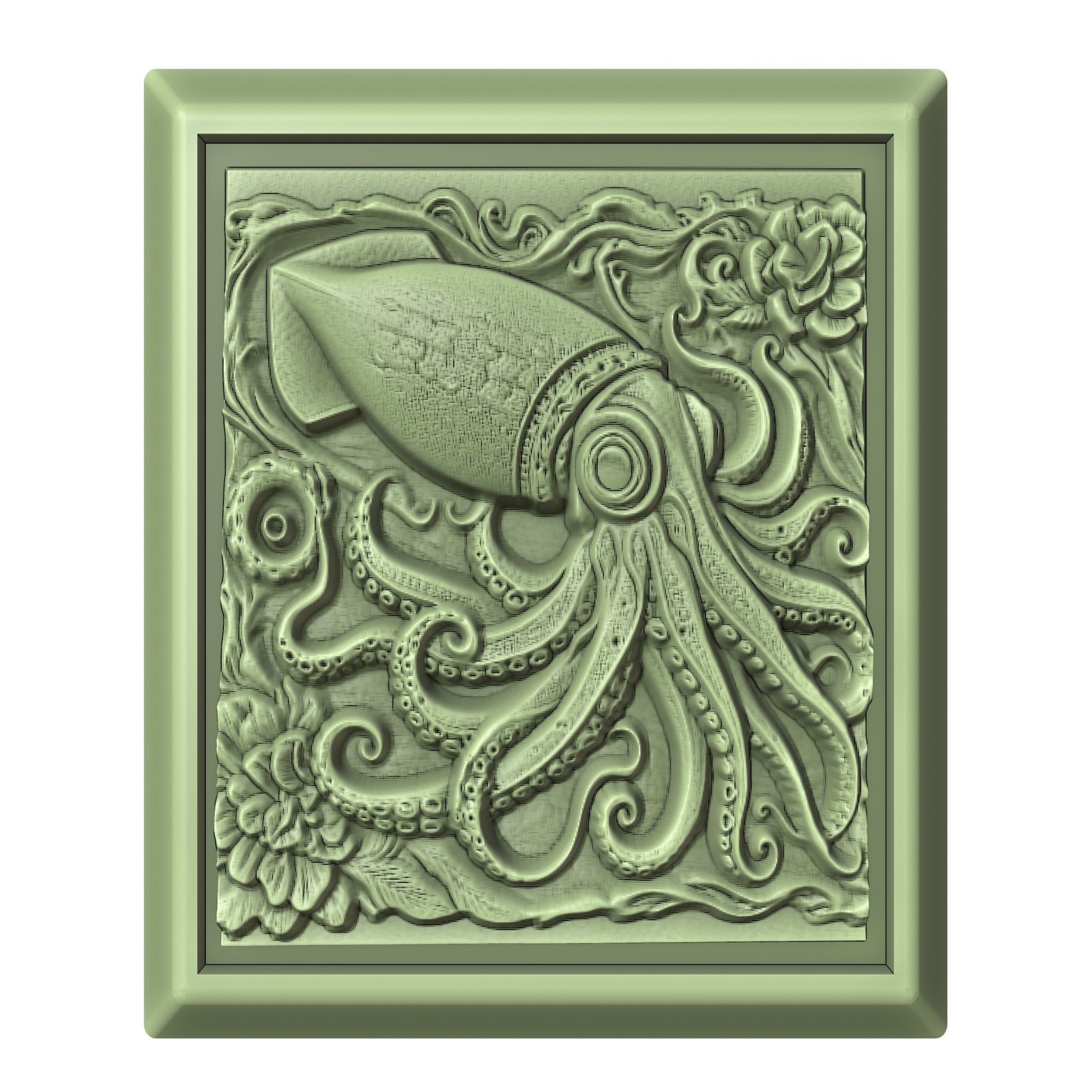 Squid Animal 3D print model_2