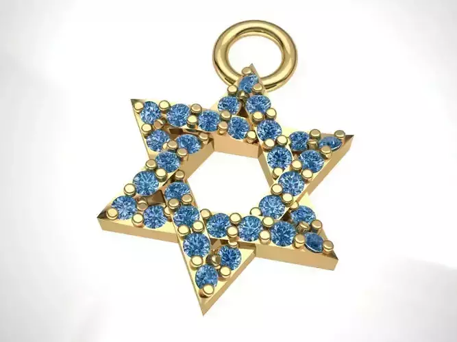 star pendant  of David  3D print model