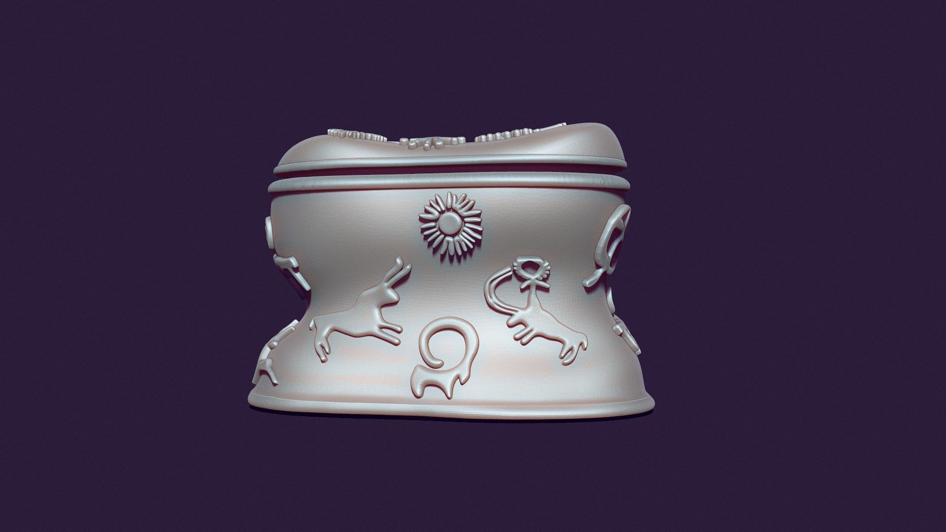 Asyk-Style Trinket Box with Petroglyphs for 3D Printing 3D print model_16