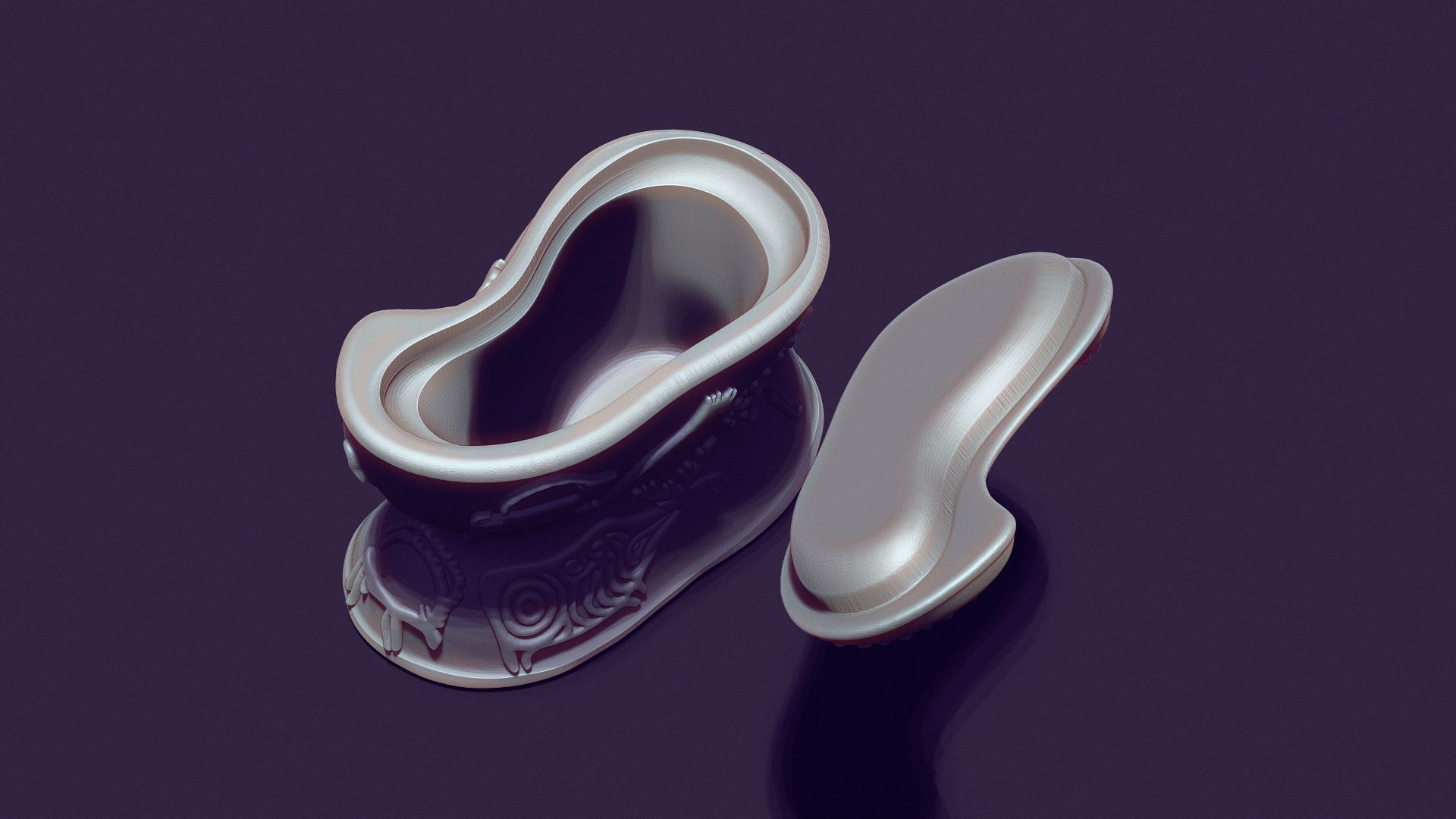 Asyk-Style Trinket Box with Petroglyphs for 3D Printing 3D print model_5