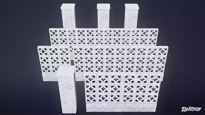 MOTEL - Wall Concrete Set 01 - LOW POLY AND NANITE