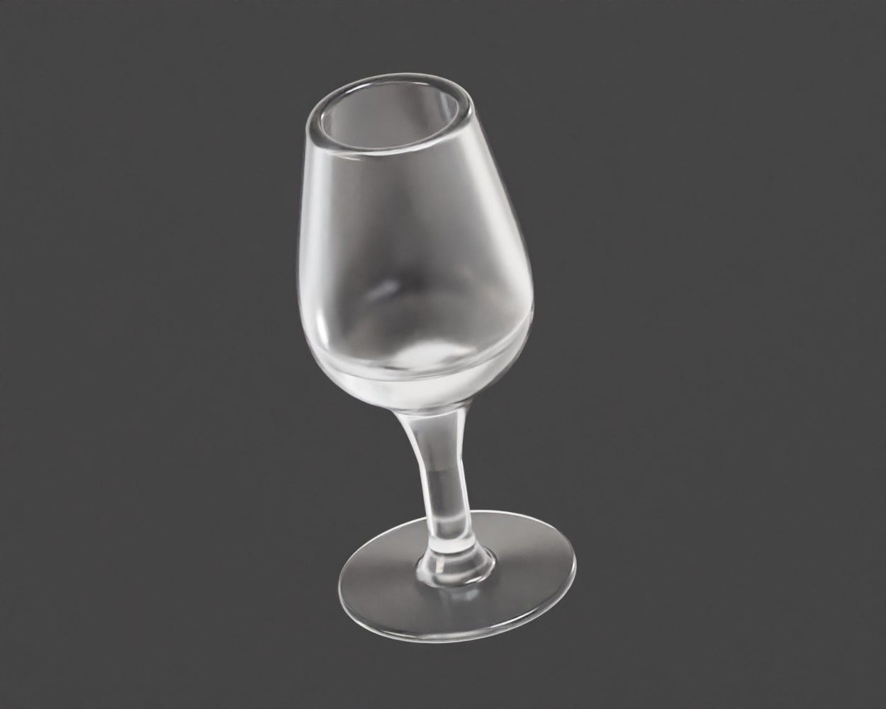 Wine glass Low-poly 3D model_4