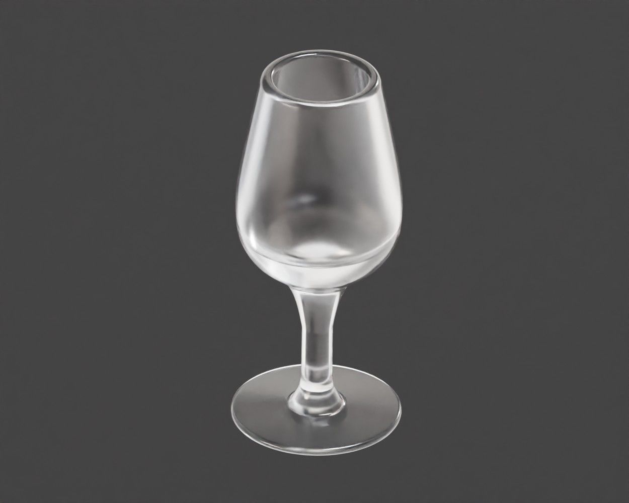 Wine glass Low-poly 3D model_3