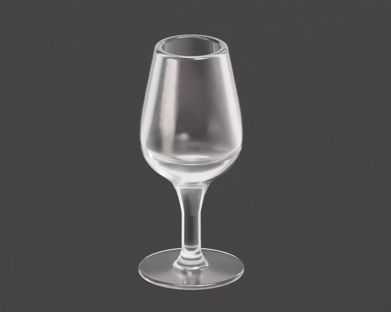 Wine glass Low-poly 3D model_0