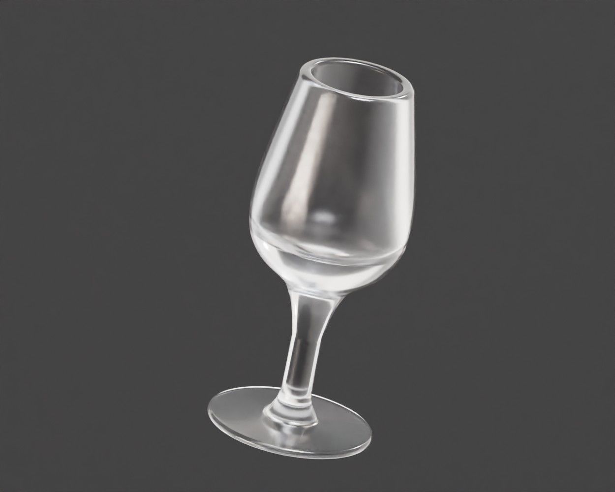 Wine glass Low-poly 3D model_1