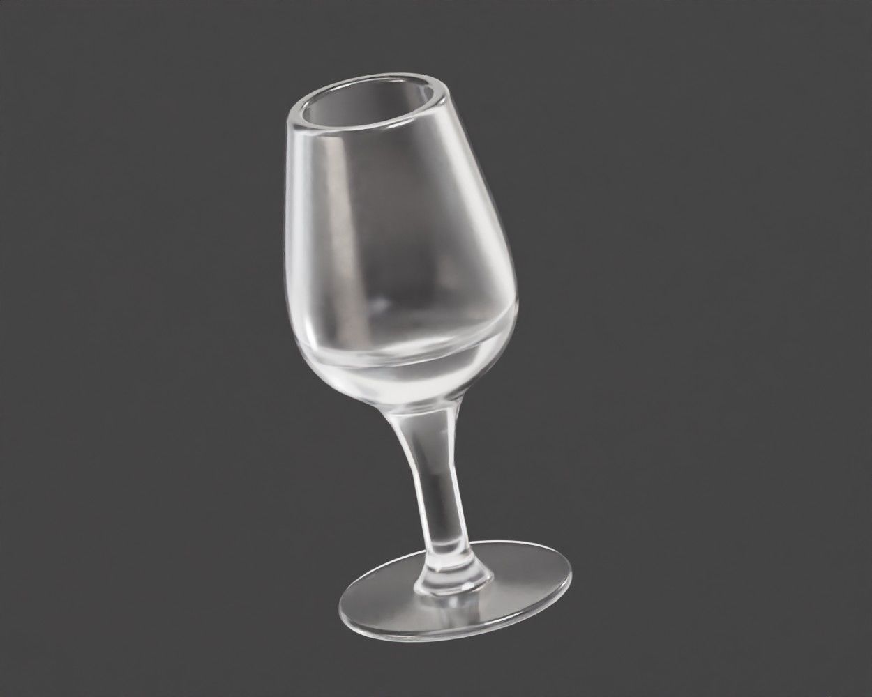 Wine glass Low-poly 3D model_2