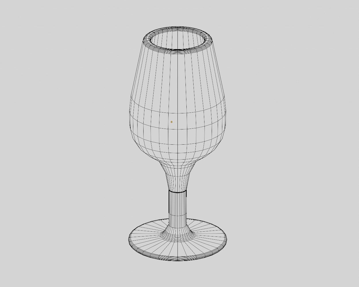 Wine glass Low-poly 3D model_6