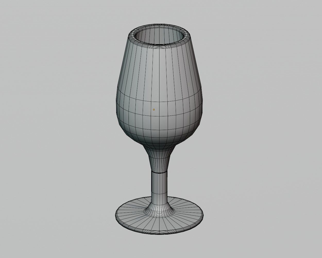 Wine glass Low-poly 3D model_5