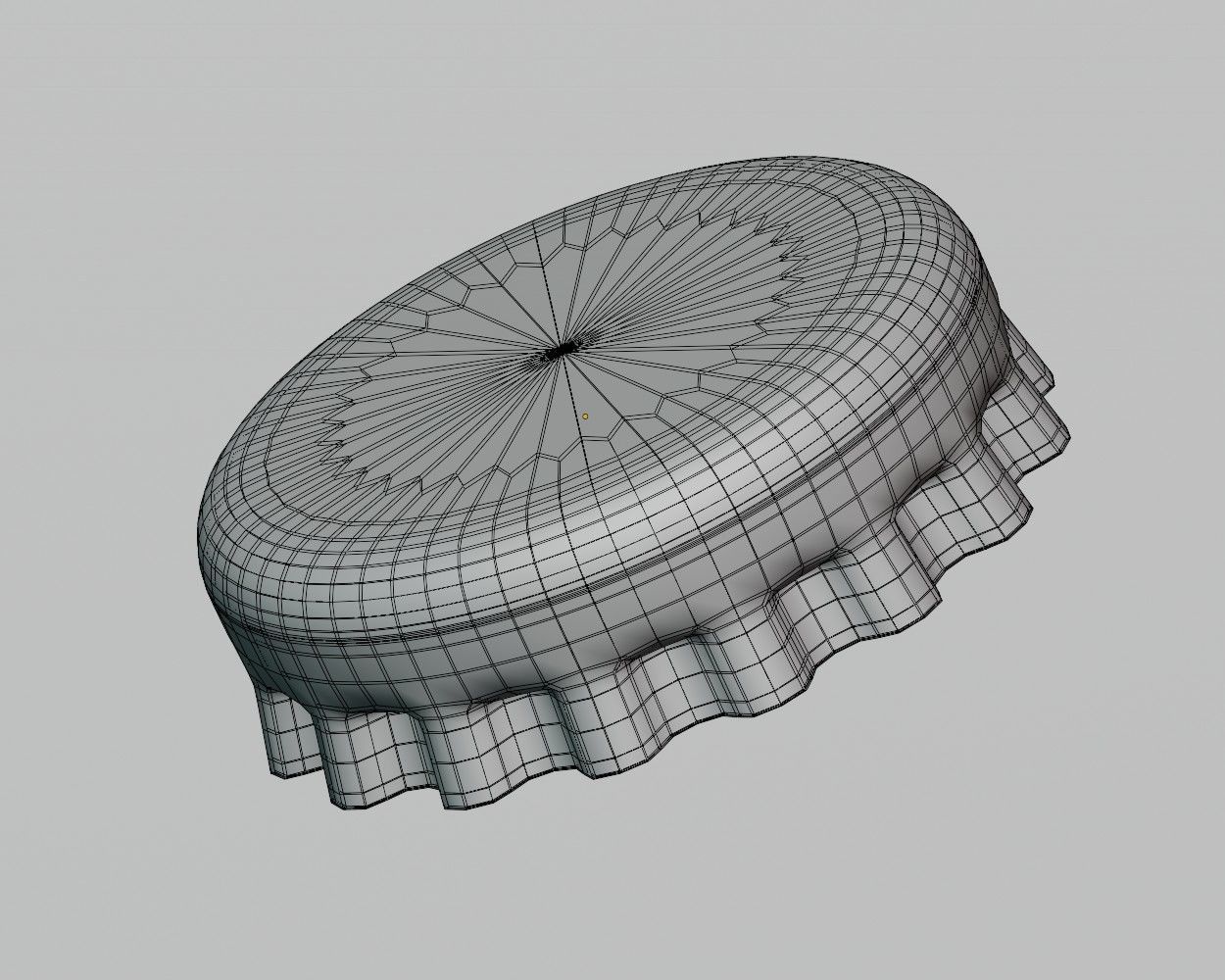 Bottle Cap Low-poly 3D model_5