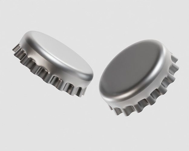 Bottle Cap Low-poly 3D model