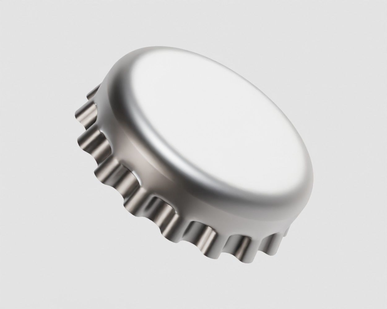 Bottle Cap Low-poly 3D model_1