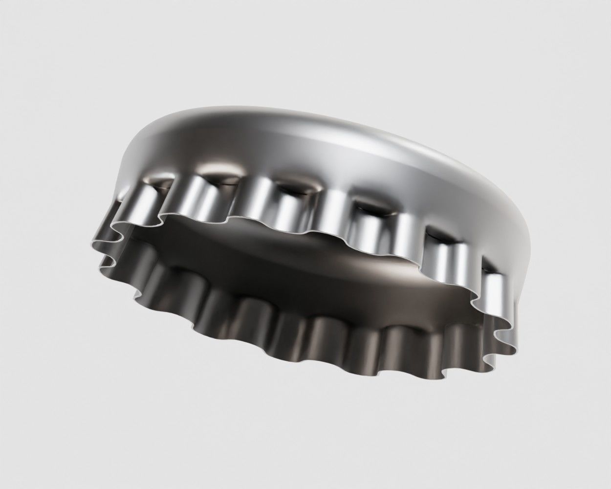 Bottle Cap Low-poly 3D model_3