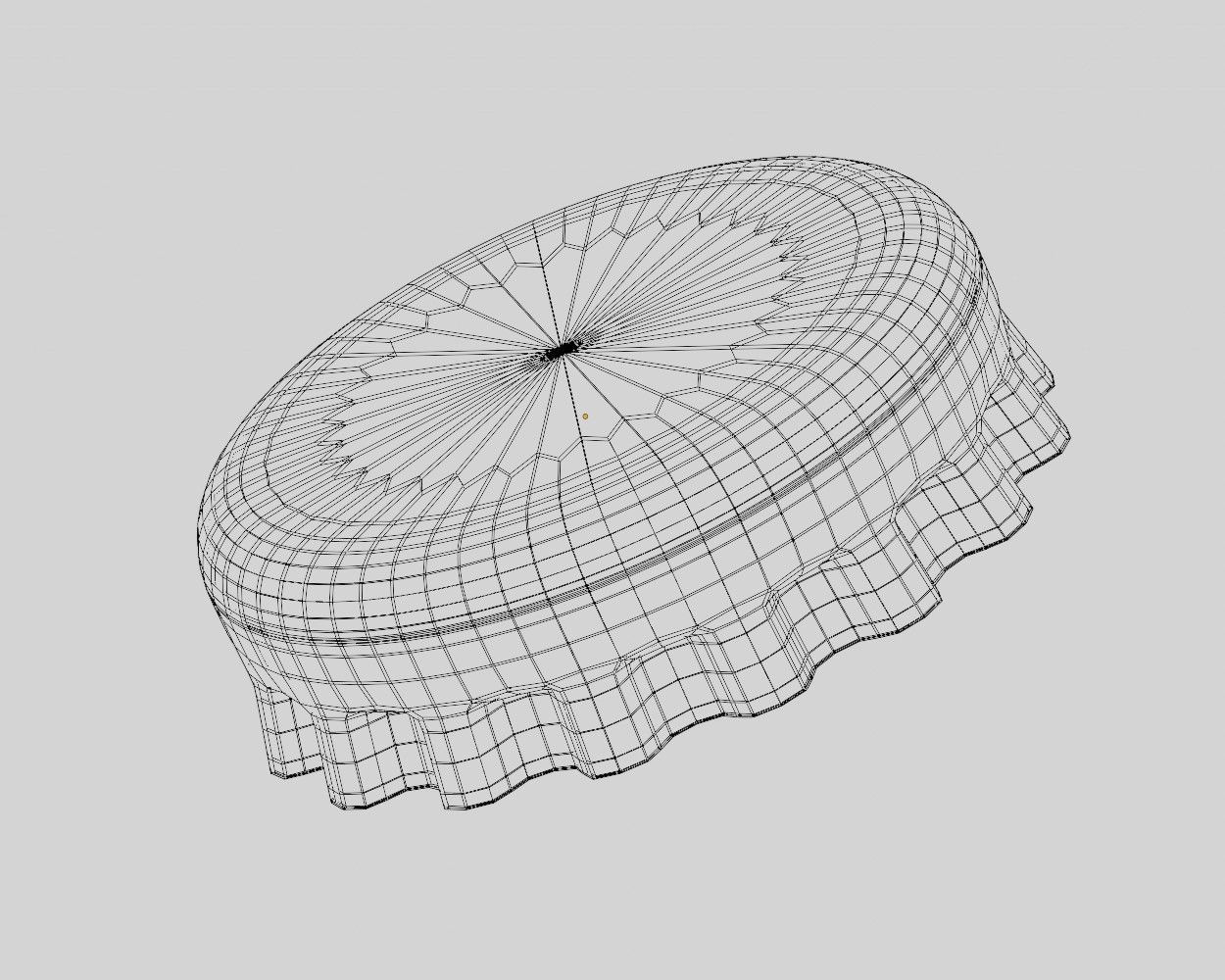 Bottle Cap Low-poly 3D model_6