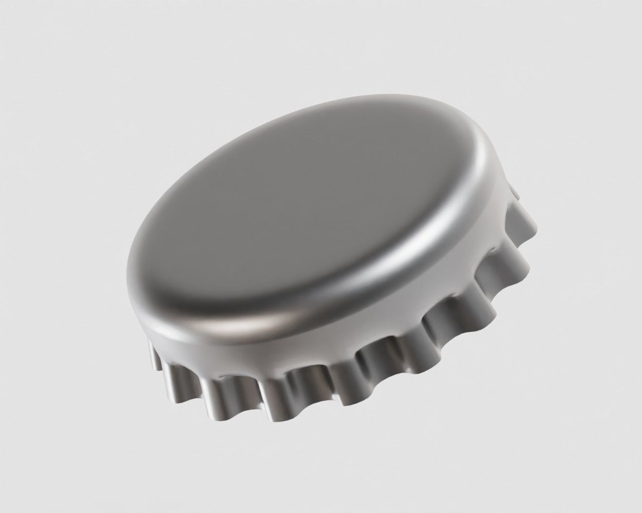 Bottle Cap Low-poly 3D model_2