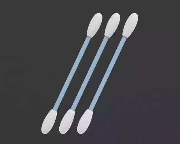 Cotton swab Low-poly 3D model