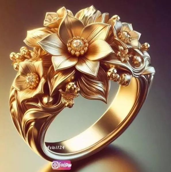Flower Ring 3D print model
