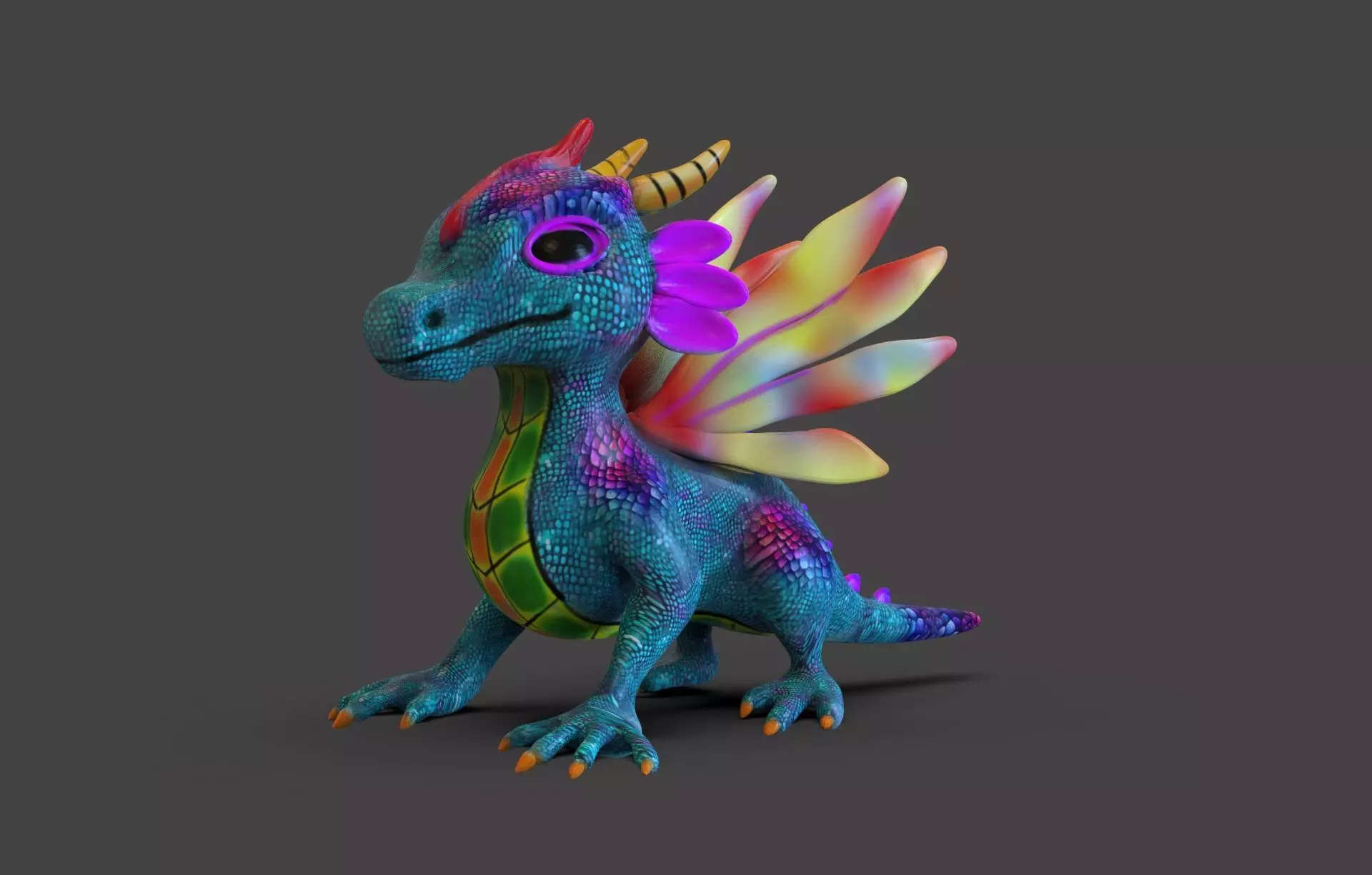 Dragonfly Alebrije Low-poly 3D model