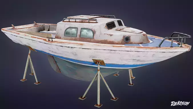 BOATYARD - Boat 03 - LOW POLY AND NANITE