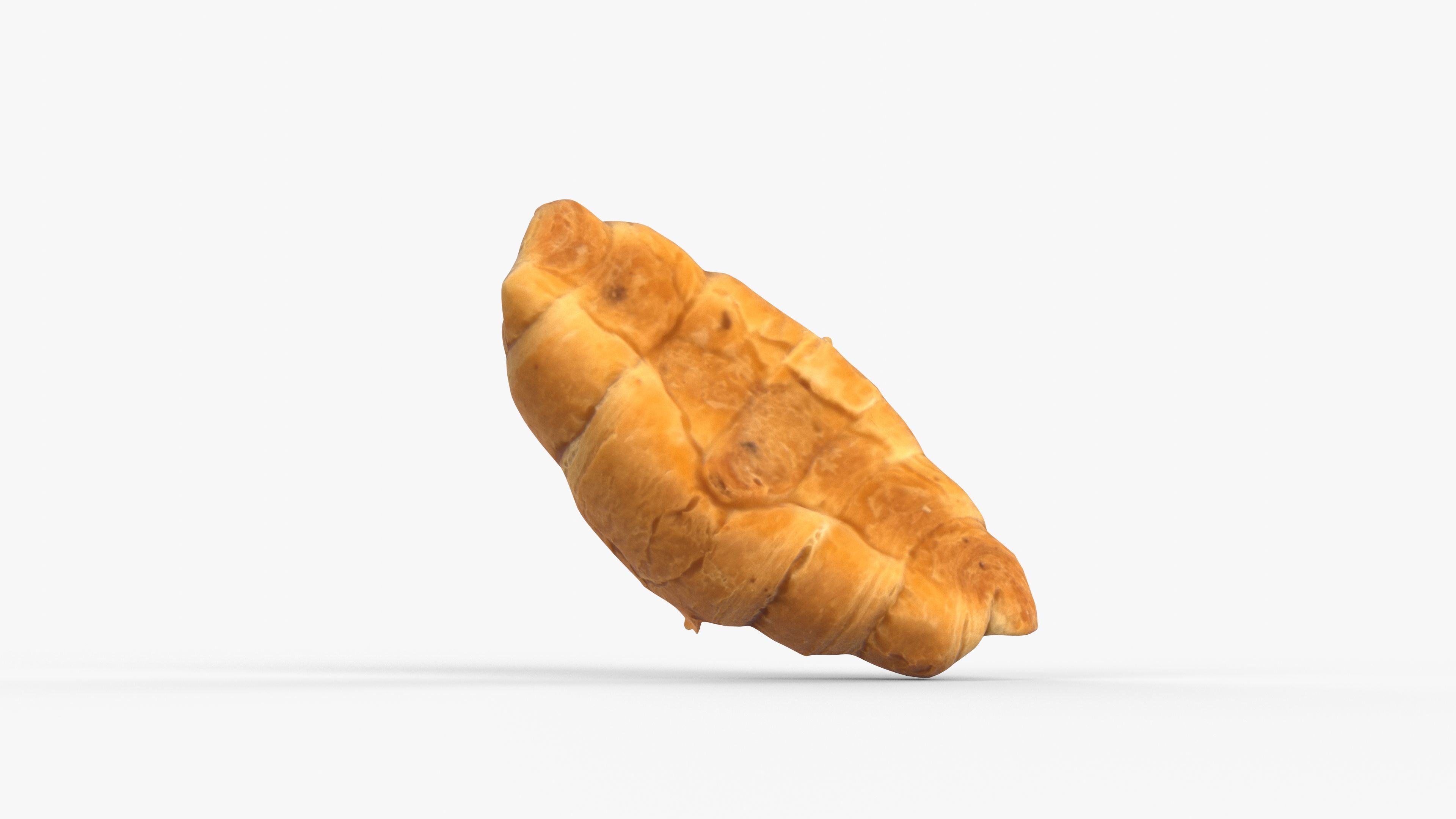 Photorealistic 3D scan of sweet  croissant Low-poly 3D model_2
