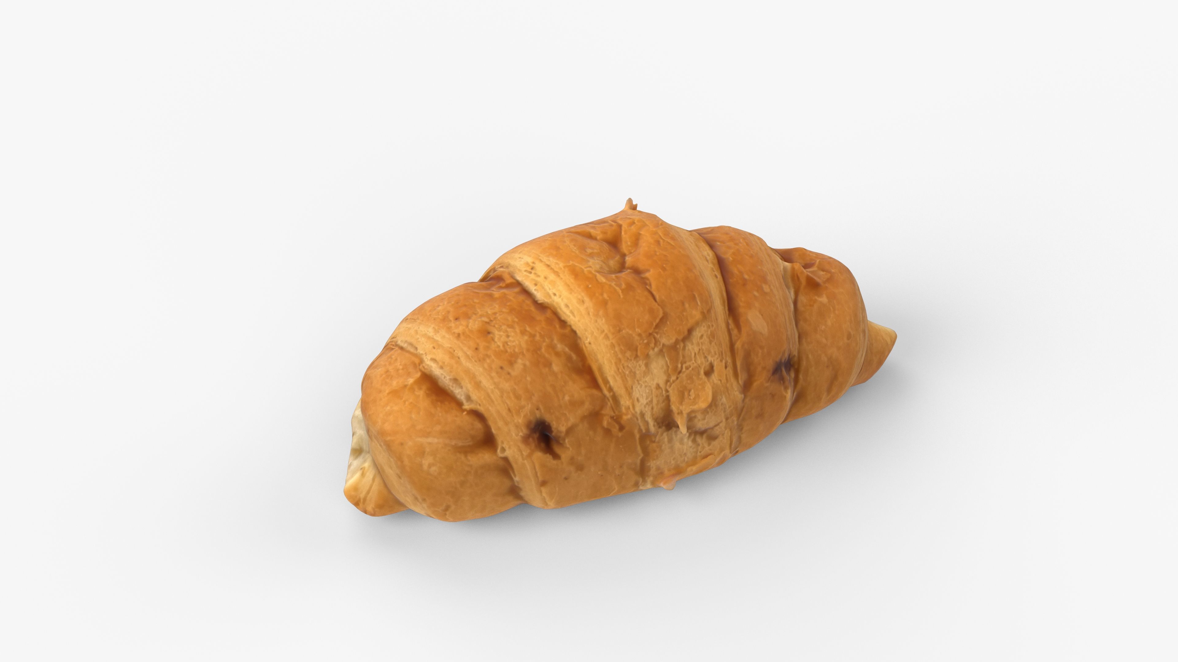 Photorealistic 3D scan of sweet  croissant Low-poly 3D model_1