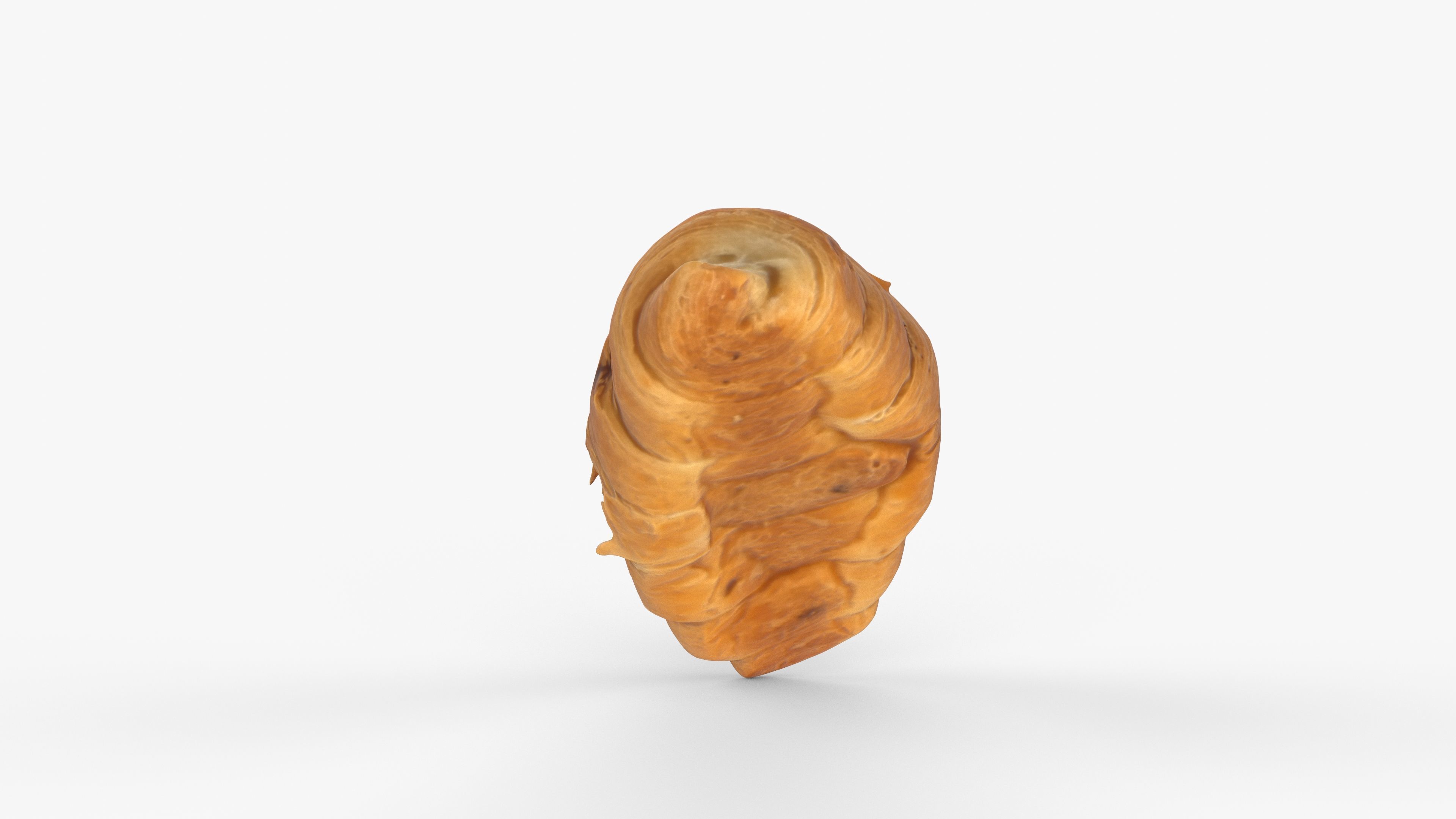 Photorealistic 3D scan of sweet  croissant Low-poly 3D model_5