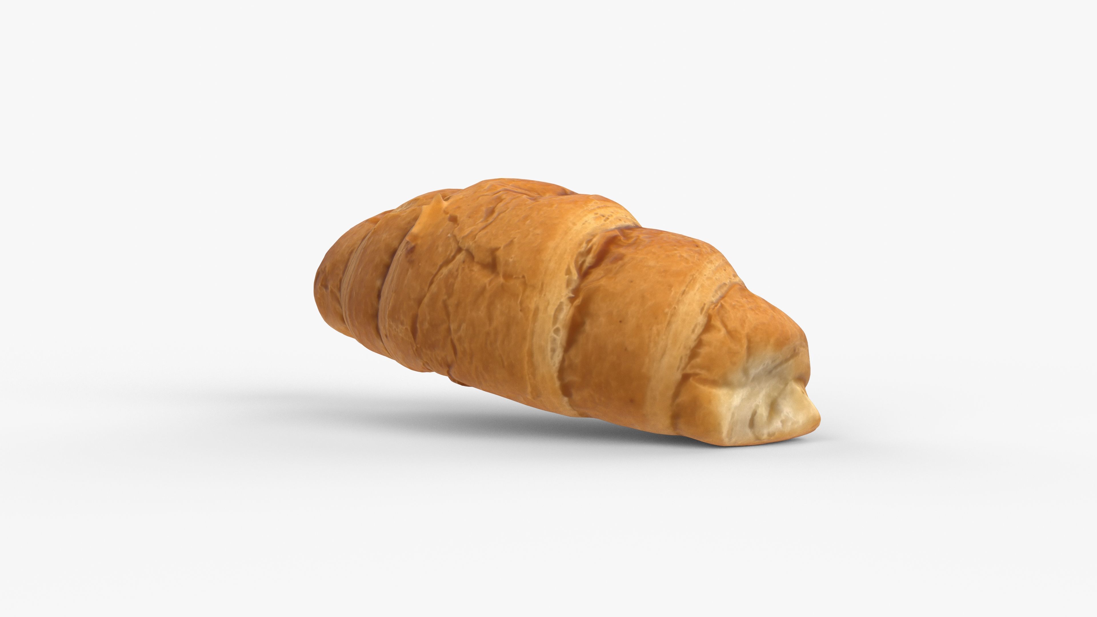 Photorealistic 3D scan of sweet  croissant Low-poly 3D model_7