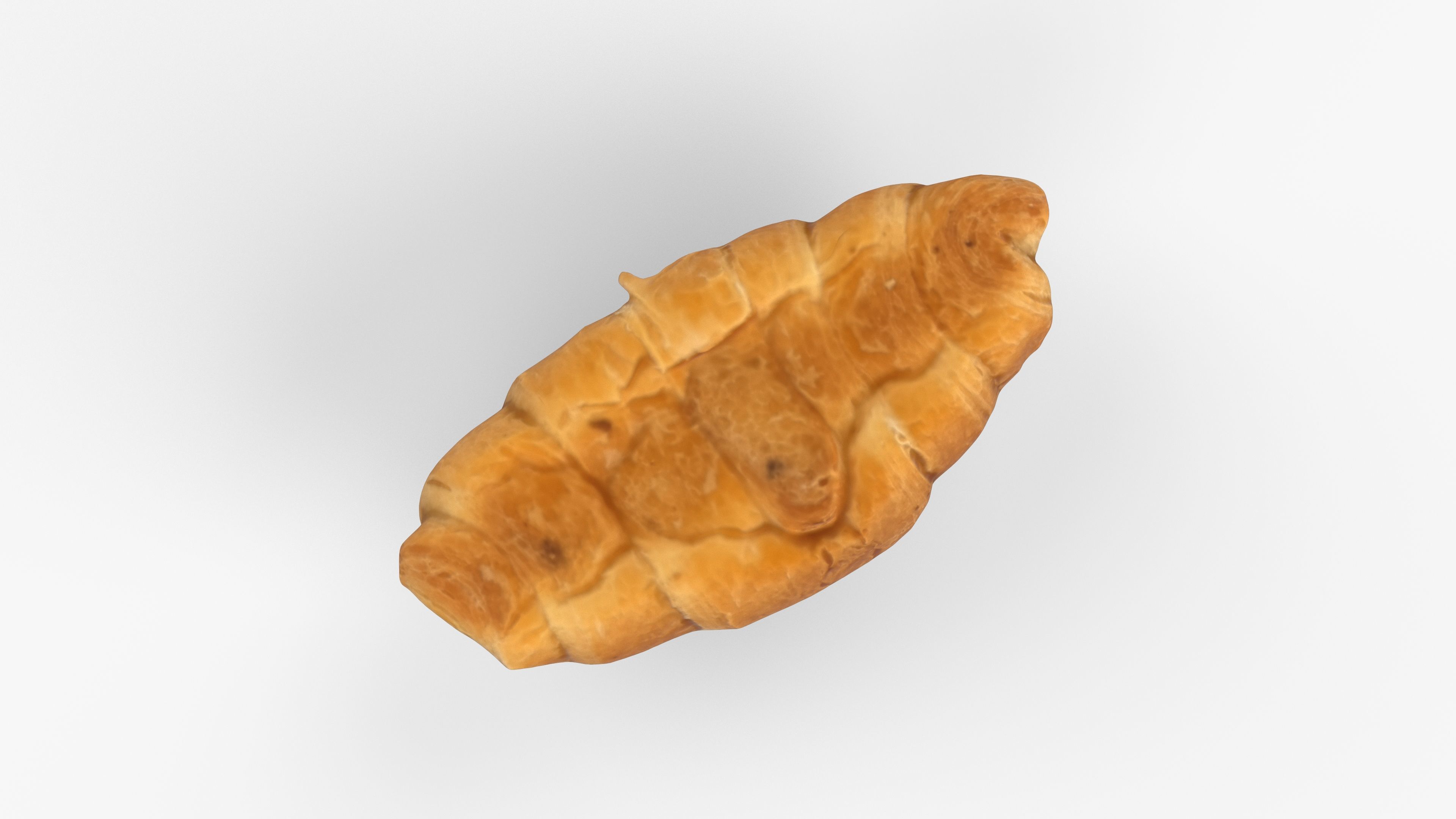 Photorealistic 3D scan of sweet  croissant Low-poly 3D model_10