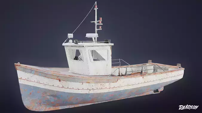 BOATYARD - Boat 04 - LOW POLY