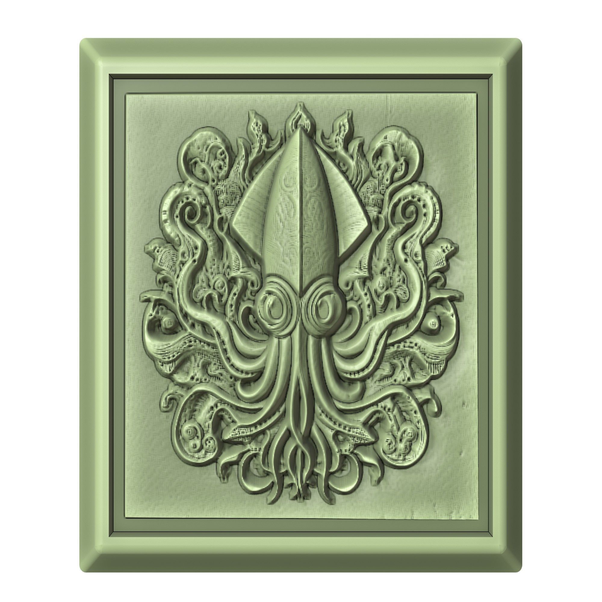 Squid Animal 3D print model_2