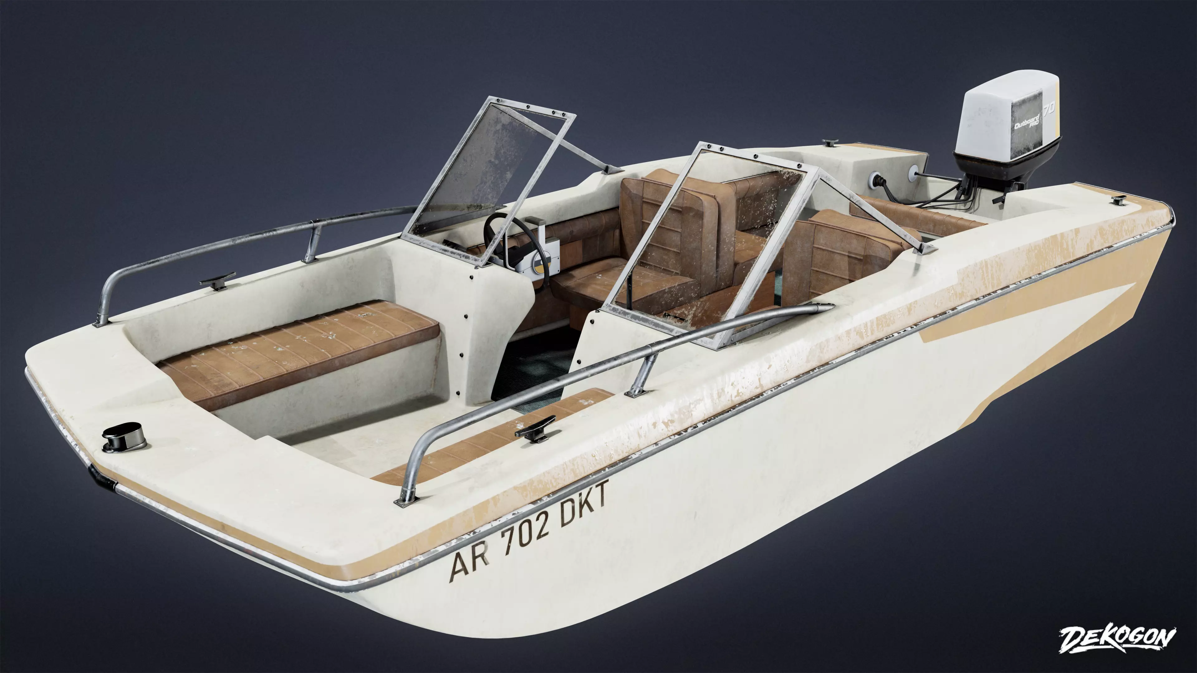 BOATYARD - Boat 07 - LOW POLY AND NANITE Low-poly 3D model