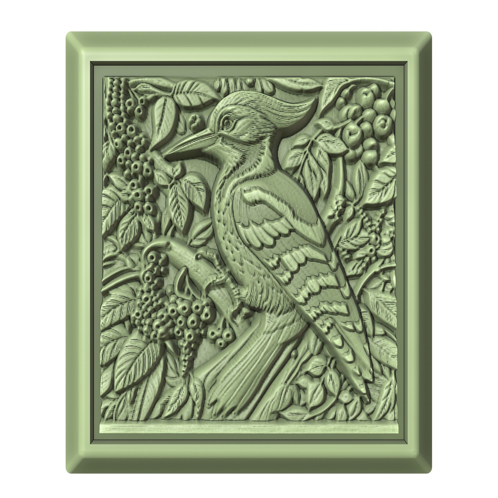 Woodpecker Animal 3D print model_2